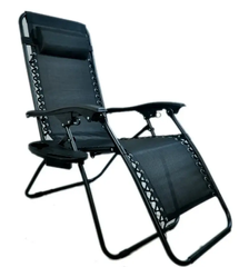 Шезлонг розкладний 160 см з регульованим положенням з підголівником підлокітниками крісло лежак для саду дачі пляжу Темно зелений