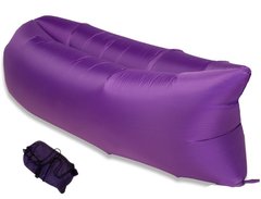 Ламзак надувний 240х90 з змінною камерою шезлонг лежак диван гамак матрац Lite Фіолетовий