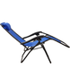 Шезлонг розкладний 160 см з регульованим положенням з підголівником підлокітниками крісло лежак для саду дачі пляжу Синій