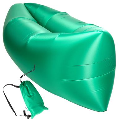 Ламзак надувний безкамерний 240х90 шезлонг лежак диван гамак матрац Ripstop II Зелений