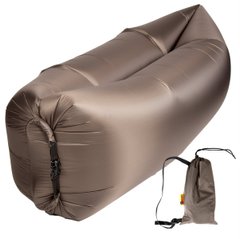 Ламзак надувной бескамерный 240х90 шезлонг лежак диван гамак матрас Ripstop II Серый