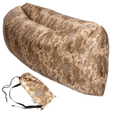 Ламзак надувний безкамерний 240х90 шезлонг лежак диван гамак матрац Ripstop II Камуфляж