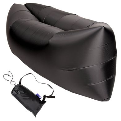 Ламзак надувний безкамерний 240х90 шезлонг лежак диван гамак матрац Ripstop II Чорний