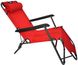 Шезлонг складаний 154 см крісло лежак розкладачка для саду дачі пляжу на три положення Червоний