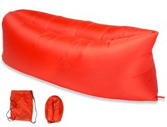 Ламзак надувной 240х90 с заменяемой камерой шезлонг лежак диван гамак матрас Ripstop Оранжевый