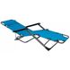 Шезлонг складаний посилений 180 см крісло лежак розкладачка для саду дачі пляжу на три положення Блакитний