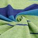 Гамак підвісний з тканини 250х120 двомісний з чохлом і кріпленням для дому дачі саду Синій з зеленим
