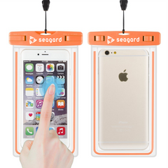 Чехол водонепроницаемый Seagard для мобильных телефонов с люминесцентным элементом Оранжевый