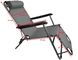 Шезлонг складной усиленный 180 см кресло лежак раскладушка для сада дачи пляжа на три положения Серый