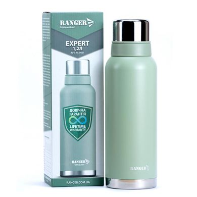 Термос 1,2 L с двумя стаканами Ranger Expert, 1.2