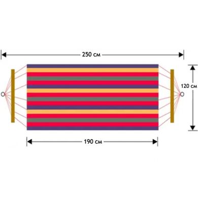 Гамак с каркасом 250х120 двухместный подвесной из ткани с чехлом для дома дачи сада Темно-красный