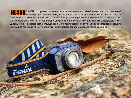 Ліхтар налобний Fenix HL40R Cree XP-LHIV2 LED сірий