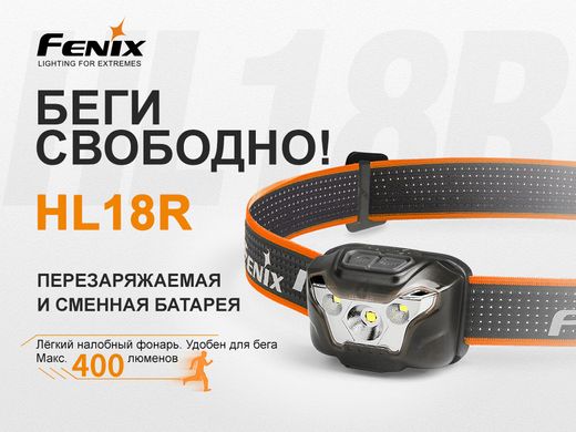 Ліхтар налобний Fenix HL18R чорний