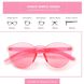 Солнцезащитные очки без оправы Secret Spirits Розовые